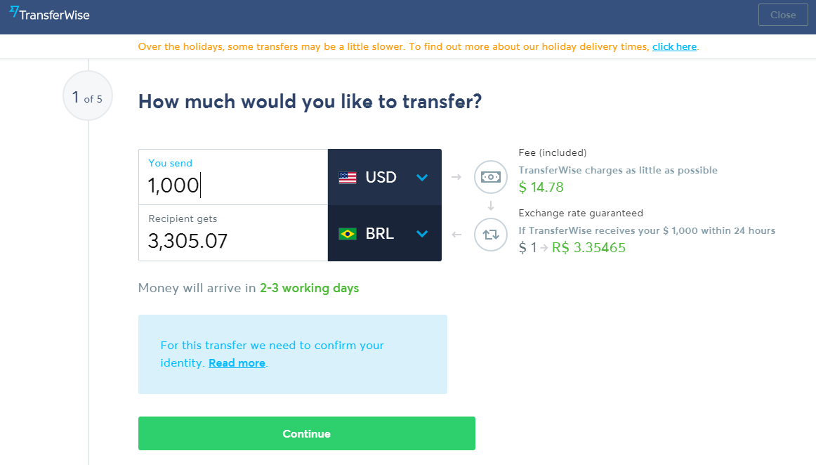 TransferWise - Enviar dinheiro para o Exterior - Passo 03